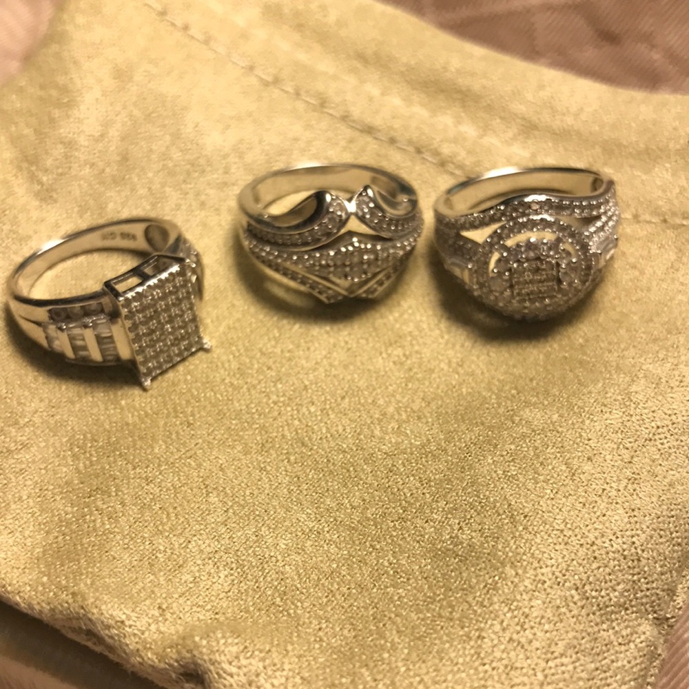 Ladies sterling silver rings